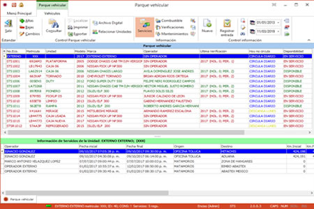 Sistema de recursos humanos con tabla de empleados y calendario